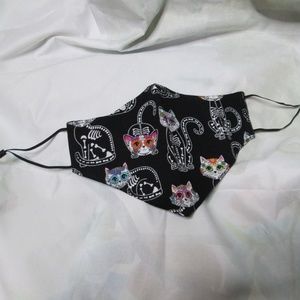 Cat sugar skulls dual layer bandito dust mask,